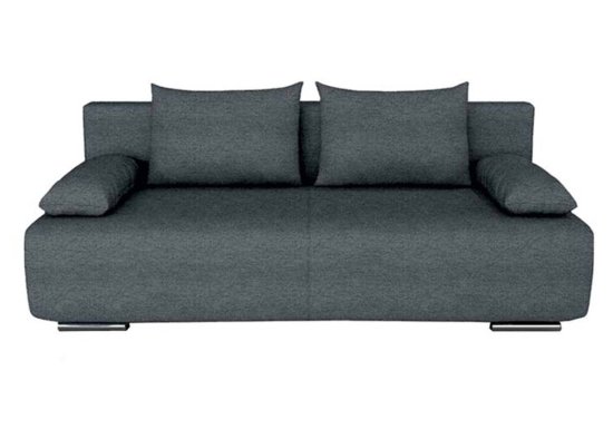 Γκρι μικρός καναπές διπλό κρεβάτι