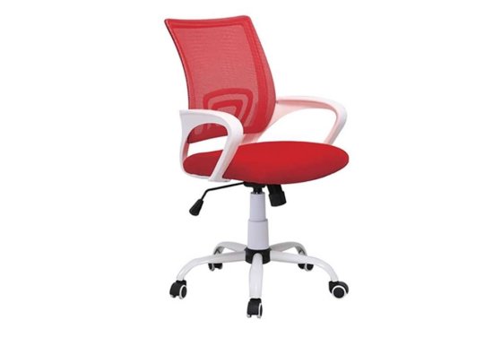 Καρέκλα γραφείου με ύφασμα κόκκινη