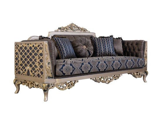 Κλασικός καναπές με διακοσμητικό πλέγμα