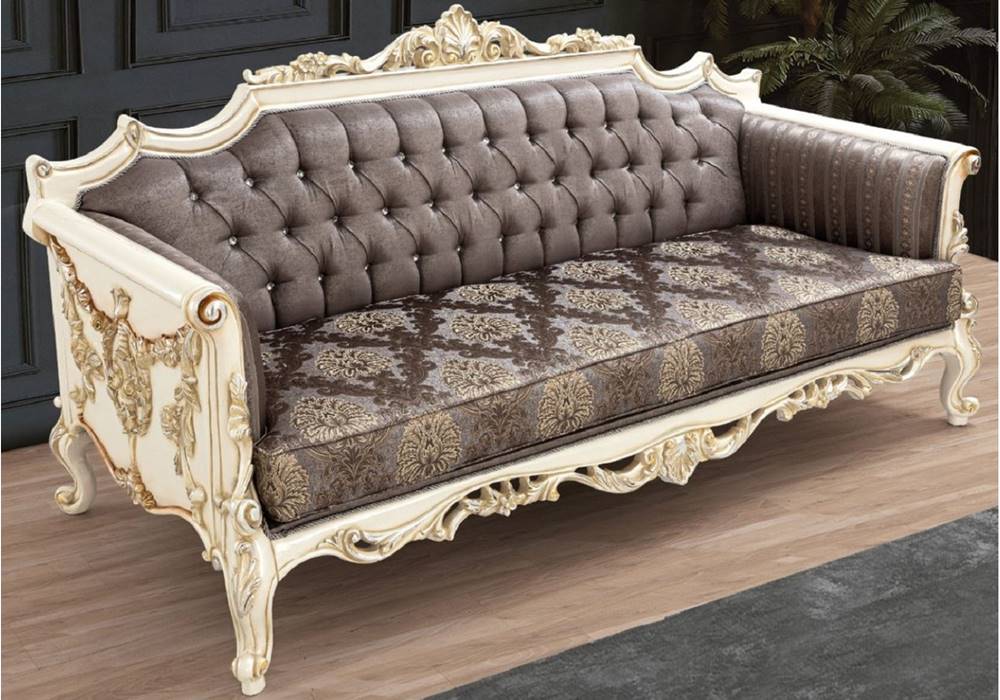 Κλασικός τριθέσιος καναπές με στρας