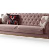 Ροζ καπιτονέ καναπές κρεβάτι flamingo