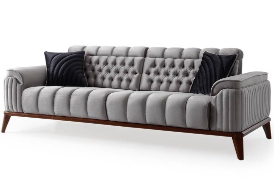 Τριθέσιος καπιτονέ καναπές κρεβάτι Berlino