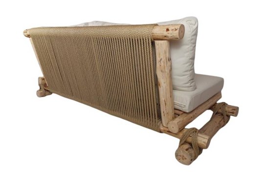 primitive καναπές με φυσικό σχοινί