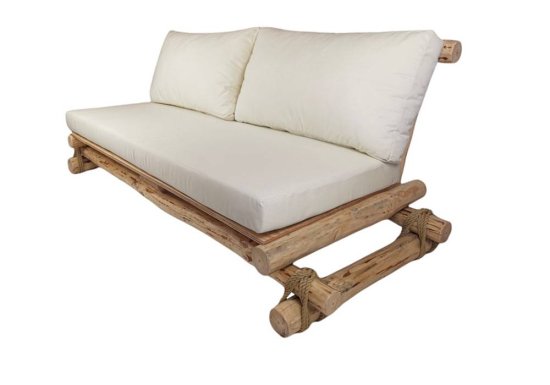 primitive καναπές με φυσικό σχοινί