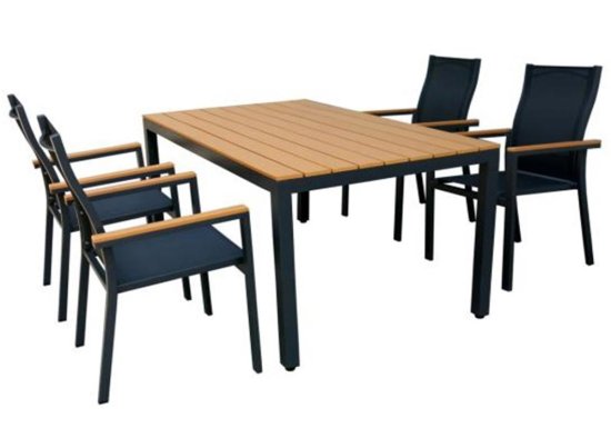 Σετ 5 τεμάχια με πολυθρόνες και τραπέζι με polywood