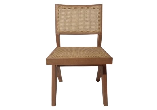 Ξύλινη καρέκλα με διάτρητη πλάτη και κάθισμα