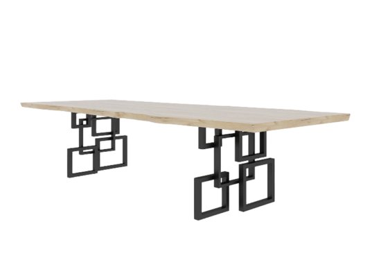 Μοντέρνο τραπέζι με τετράγωνα στο πόδια