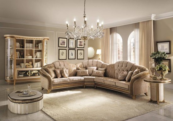 luxury σαλόνι με χρυσά έπιπλα