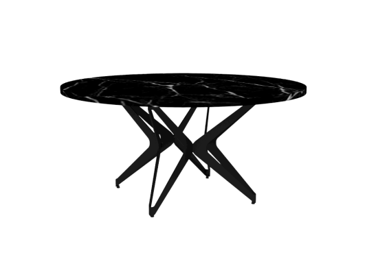 Στρογγυλό τραπέζι με compact επιφάνεια