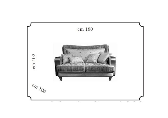 Καναπές διθέσιος σχεδιασμένος σε χρώμα γκρι. Διαθέτει ένα κάθισμα το οποίο είναι διακοσμημένο με άσπρα ιδιαίτερα σχέδια.