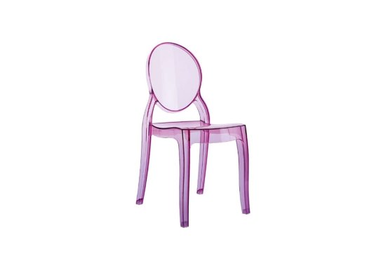 Ακρυλική ροζ διάφανη καρέκλα
