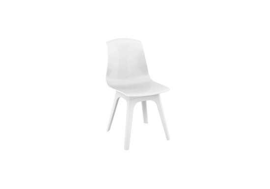 Καρέκλα με πλαστικό κάθισμα λεύκη