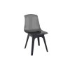 Μοντέρνα ακρυλική καρέκλα σε χρώμα μαύρο