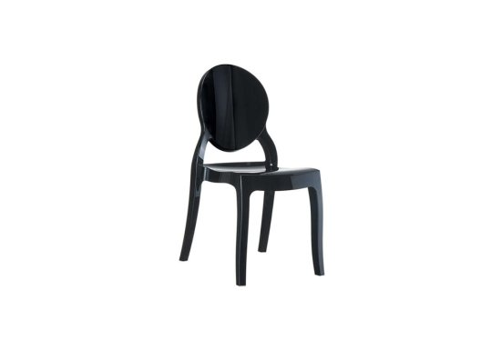 Ακρυλική καρέκλα μαύρη γυαλιστερή