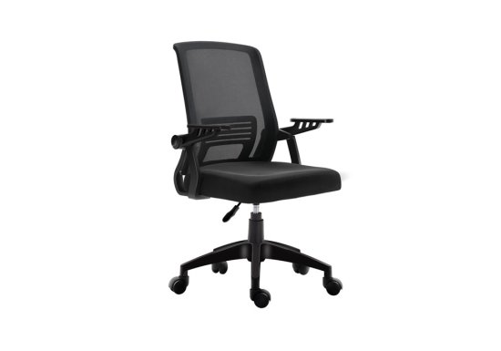 Μαύρη καρέκλα γραφείου με ρυθμιζόμενο ύψος