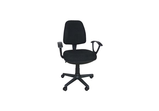 Καρέκλα γραφείου σε χρώμα μαύρο ντυμένη με ύφασμα σουέτ