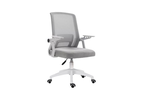Καρέκλα γραφείου με άσπρα μπράτσα και πόδια