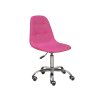 Καρέκλα γραφείου υφασμάτινη σε χρώμα ροζ με μεταλλικό σκελετό