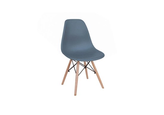 Καρέκλα σε χρώμα γκρι με ξύλινο σκελετό