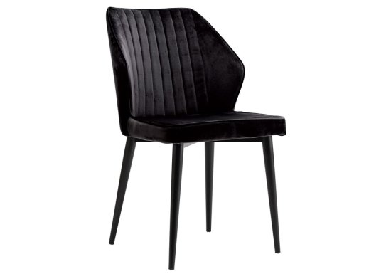 Αναπαυτική μεταλλική καρέκλα με κάθισμα από special ύφασμα μαύρο