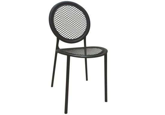 Στιβαρή καρέκλα από μέταλλο σε διάφορες αποχρώσεις μαύρο