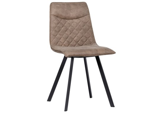 Αναπαυτική καρέκλα από μέταλλο με κάθισμα επενδεδυμένο με ειδικό ύφασμα σπεσιιαλ μοκα