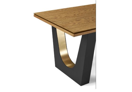 Τραπέζι μοντέρνο με χρυσή λεπτομέρεια στη βάση