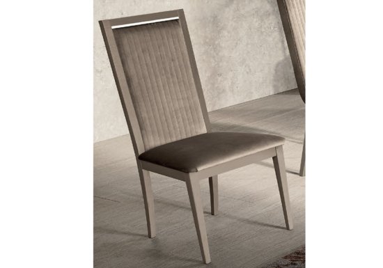 Μοντέρνα Ιταλική καρέκλα με ύφασμα Scarlet και γκρι φινίρισμα