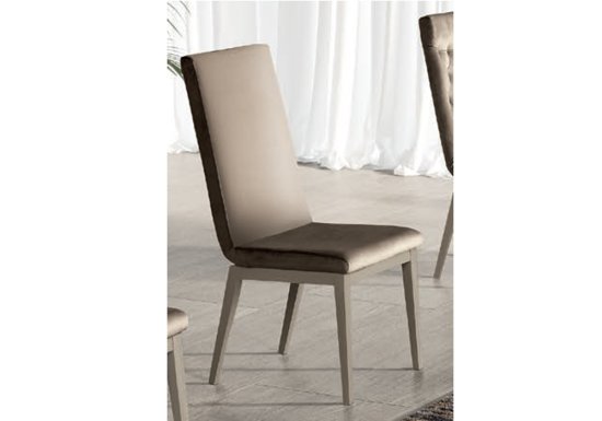Άνετη Ιταλική καρέκλα με "απλό" ύφασμα Scarlet και γκρι φινίρισμα