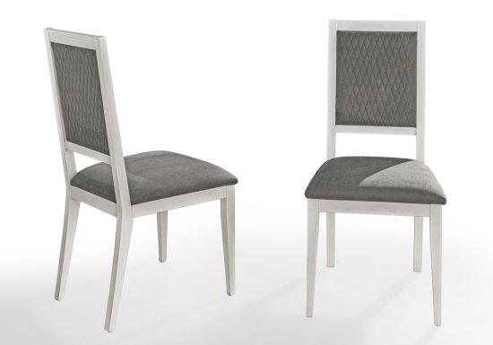 Ιταλικές καρέκλες τραπεζαρίας σε λευκό φινίρισμα σημύδας - Σετ των 2