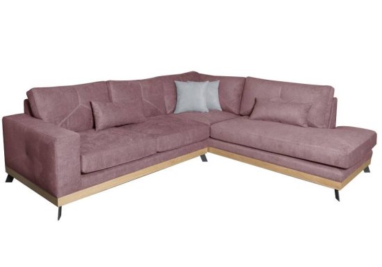 Ρουστίκ ροζ καναπές γωνία