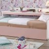 Ροζ συρόμενο κρεβάτι