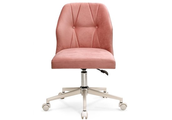 Καρέκλα γραφείου καπιτονέ ροζ