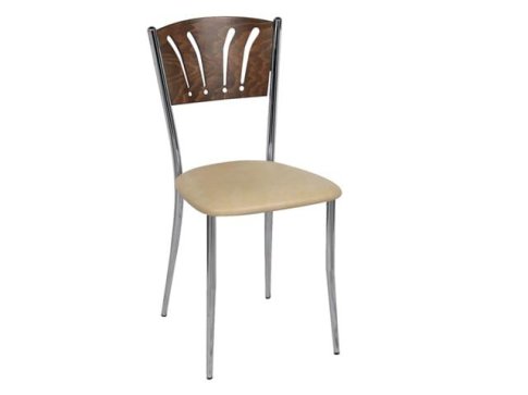 Καρέκλα κουζίνας απο μέταλλο κα ξύλο kouts-976-Υφ-Κ