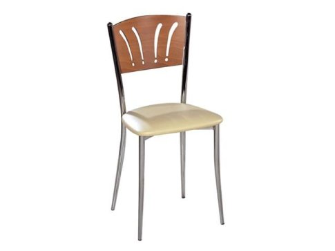 Καρέκλα κουζίνας απο μέταλλο κα ξύλο kouts-976-Υφ-Κ