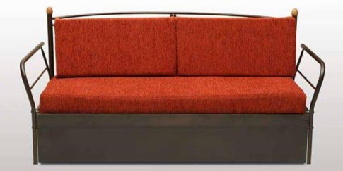 Καναπές-Κρεβάτι Μεταλλικός με Χαμηλά Μπράτσα 110053