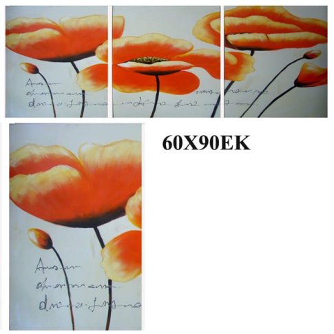 Πίνακας ζωγραφικής "Πορτοκαλί Λουλούδι" Mar-15-00-13227