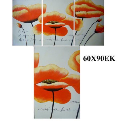 Πίνακας ζωγραφικής "Πορτοκαλί Λουλούδι" Mar-15-00-13228