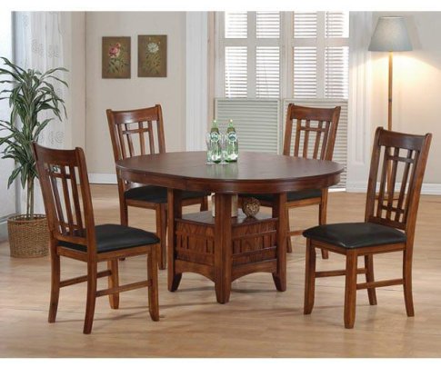 Τραπέζι στρογγυλό με 4 καρέκλες σετ G-122024