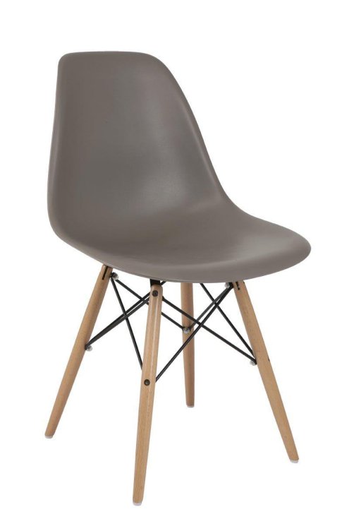 Καρέκλα  με πλαστικό κάθισμα και ξύλινα πόδια V-190293