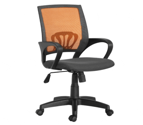 Μαύρη καρέκλα γραφείου με διχτυωτή πλάτη Ζ-080329