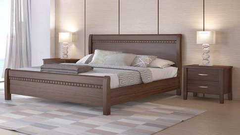Κρεβάτι διπλό απο ξύλο οξιάς με σχέδιο Ν16Α