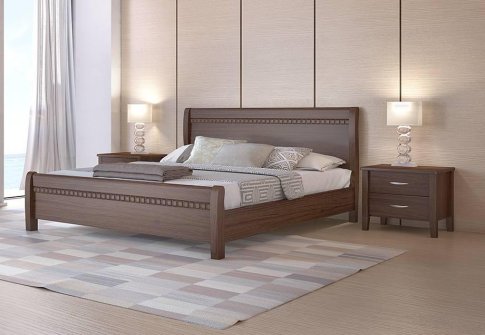 Κρεβάτι διπλό απο ξύλο οξιάς με σχέδιο Ν16Α