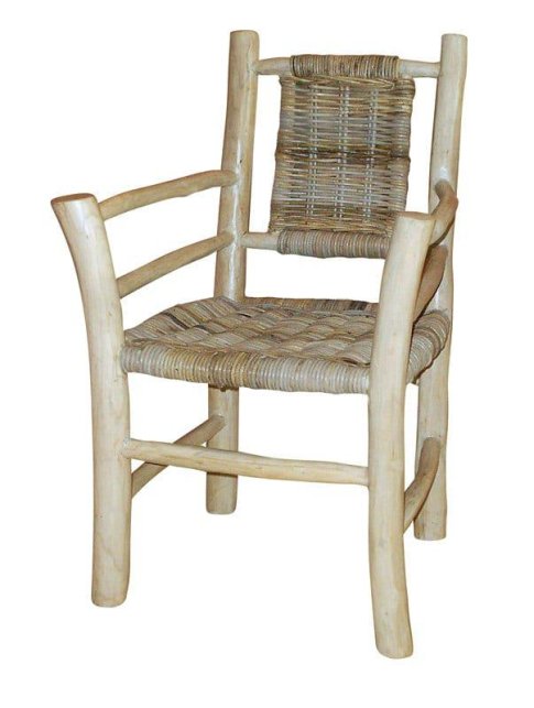 Καρέκλα Από Ακατέργαστο Ξύλο Teak Ε-227008