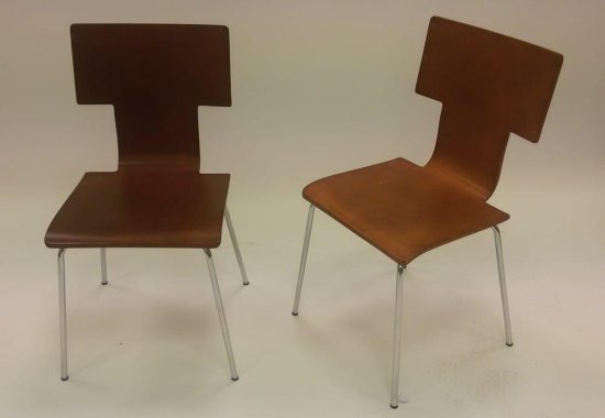 Καρέκλα κουζίνας από μέταλλο και ξύλο "Τ" βέγκε κ-190164