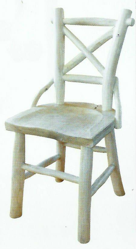 Παραδοσιακή Καρέκλα Με Χιαστή Σχέδιο Στην Πλάτη E-227018