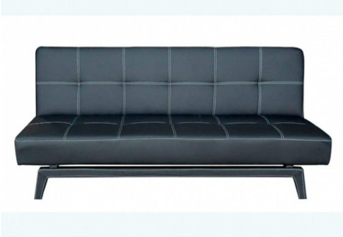 Μαύρος Καναπές Κρεβάτι Με Ραφές Z-110059