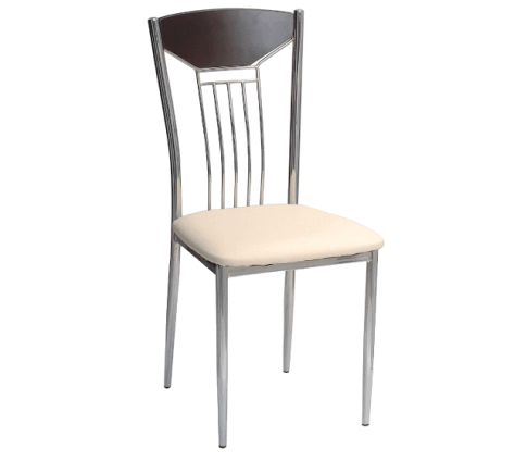 Καρέκλα Χρωμίου Με Ξύλινο Στοιχείο  Z-190319