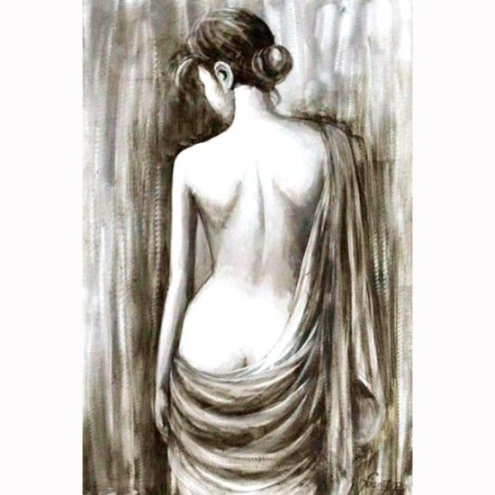 Πορτρέτο ημίγυμνης γυναίκας 60Χ90 Μ-210528