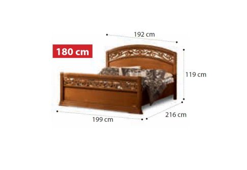 Κλασικό Ξύλινο Κρεβάτι Με Περίτεχνο Σχέδιο CG-050451